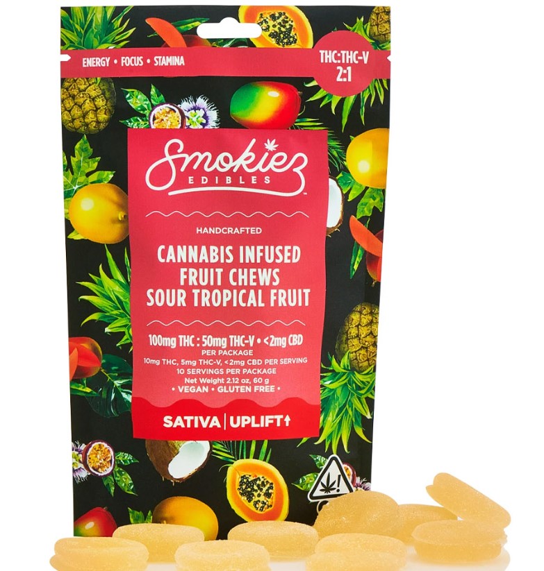 Edible: Sour Tropical Fruit THC:CBD (1:1) - 100mg