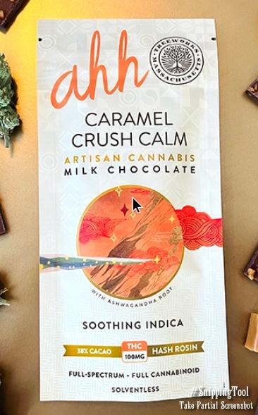 Ahh Caramel Crush Rosin Milk Chocolate Bar 100mg