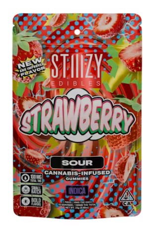Stiiizy Sour Strawberry 100mg Gummies PD