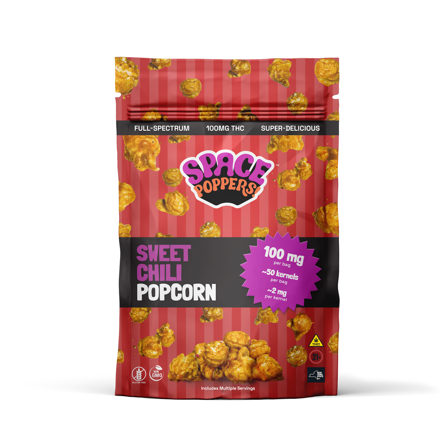 Sweet Chili Popcorn 100mg | Space Poppers