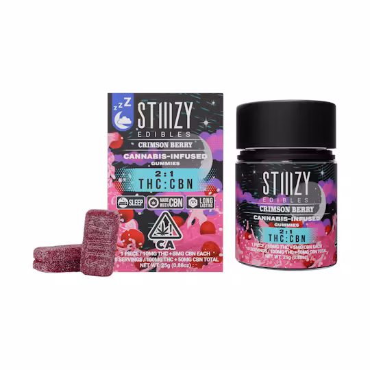 Stiiizy - Edible - 2:1 THC:CBD Crimson Berry - 100MG