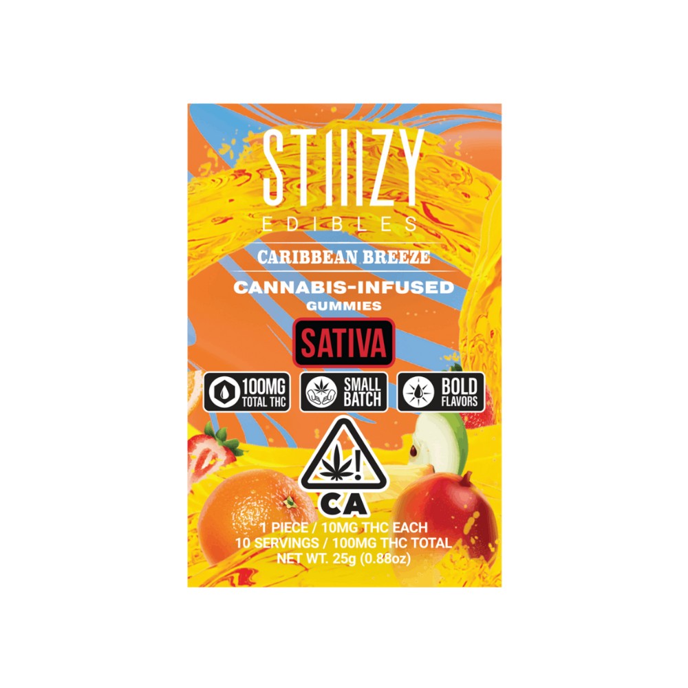 CARIBBEAN BREEZE STIIIZY EDIBLES - 100MG GUMMIES