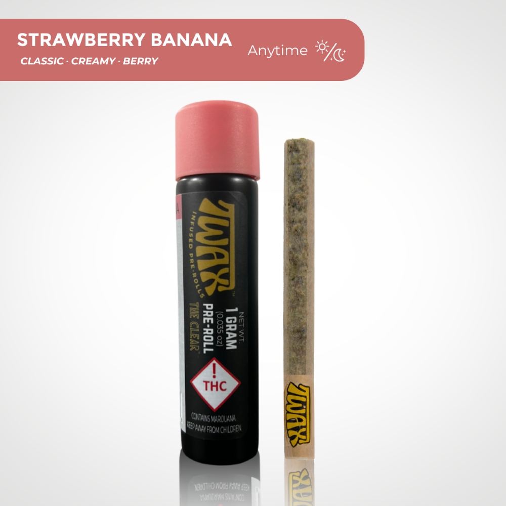 TWAX | Strawberry Banana | 1g Infused Preroll