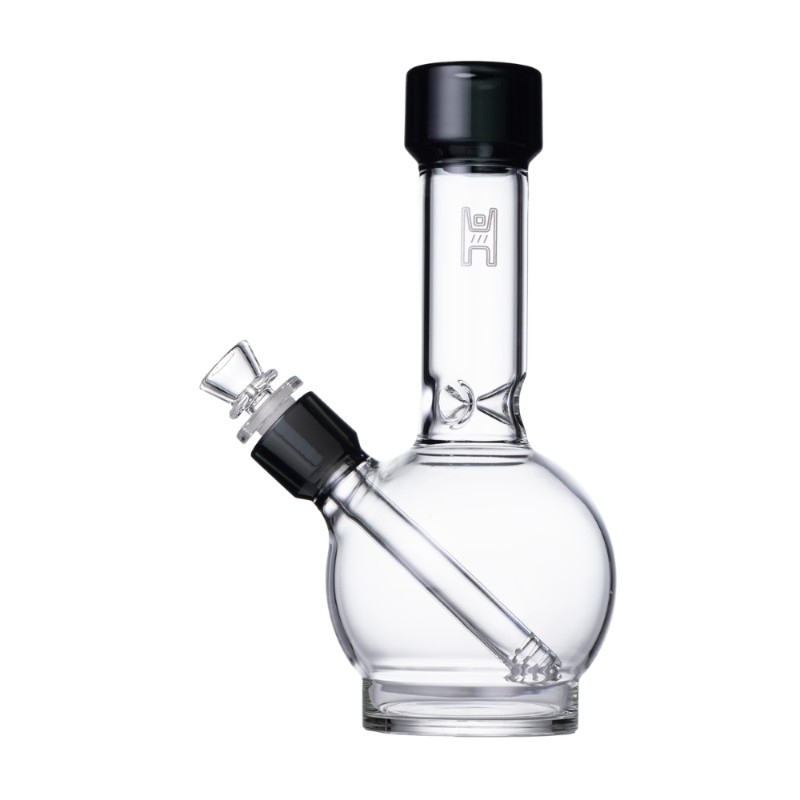 Human Grade 9" Ball Water Pipe - Clear with Smoke