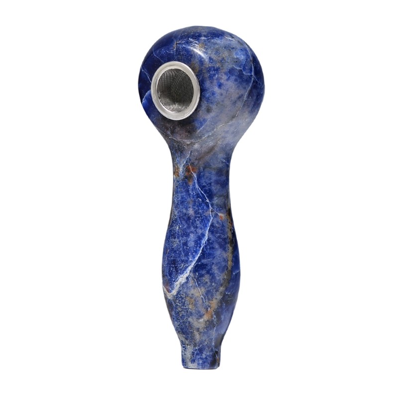 Astral Project Gemstone Spoon Pipes - Blue Sodalite