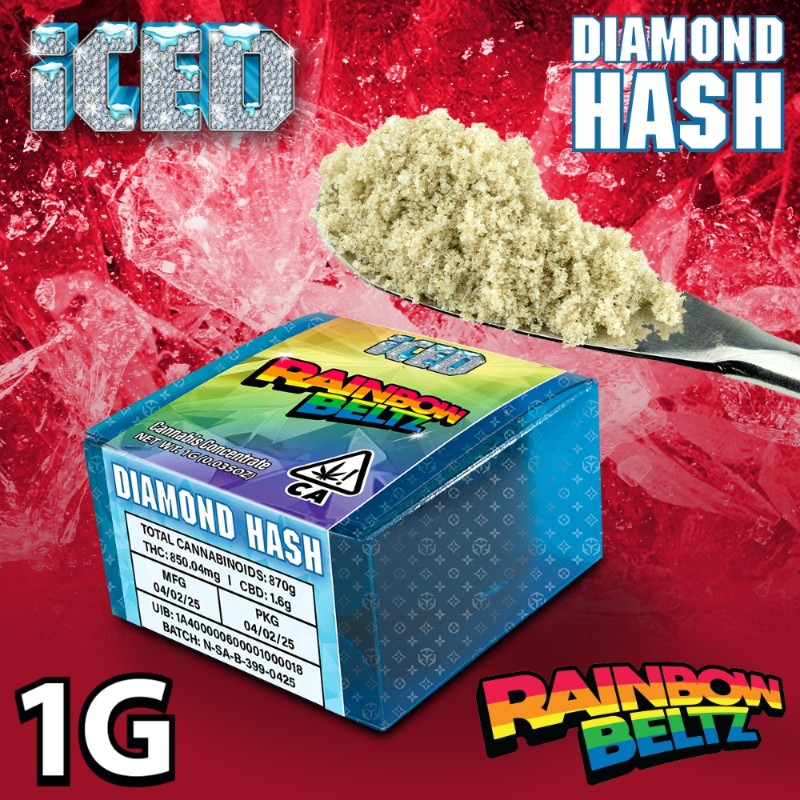 ICED Rainbow Beltz (I) Diamond Hash 1g