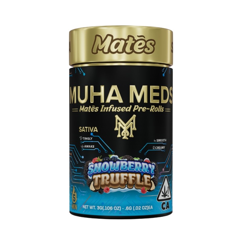 Muha Meds Snowberry Truffle (S) Infused Preroll 5pk 3g