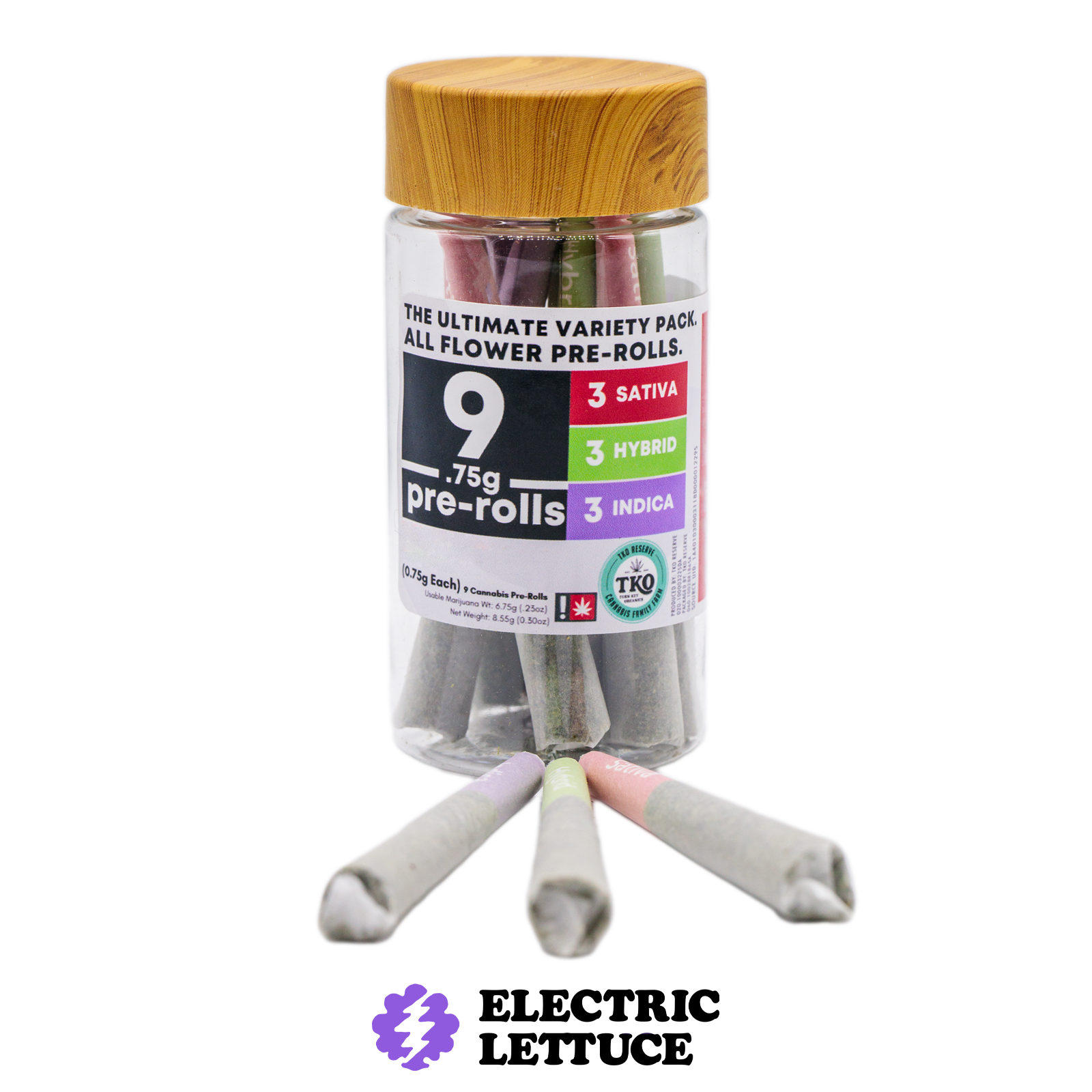 TKO Reserve Lemon Skunk x Side Show x Platinum Kush Breath 9pk Pre-Rolls .75g