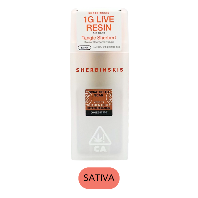 Sherbinskis - Live Resin - Tangie Sherbert - Vape Cart - 1.0g