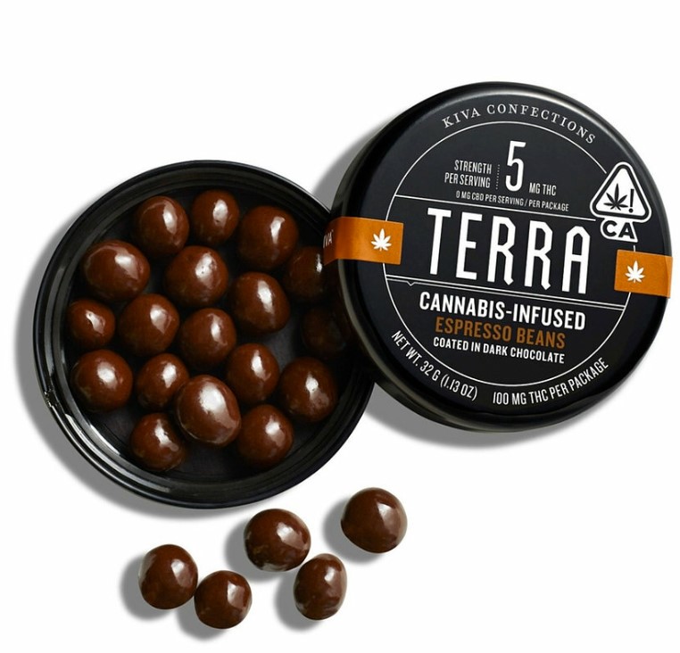 Terra - Edible: Dark Chocolate Espresso Beans - 100mg