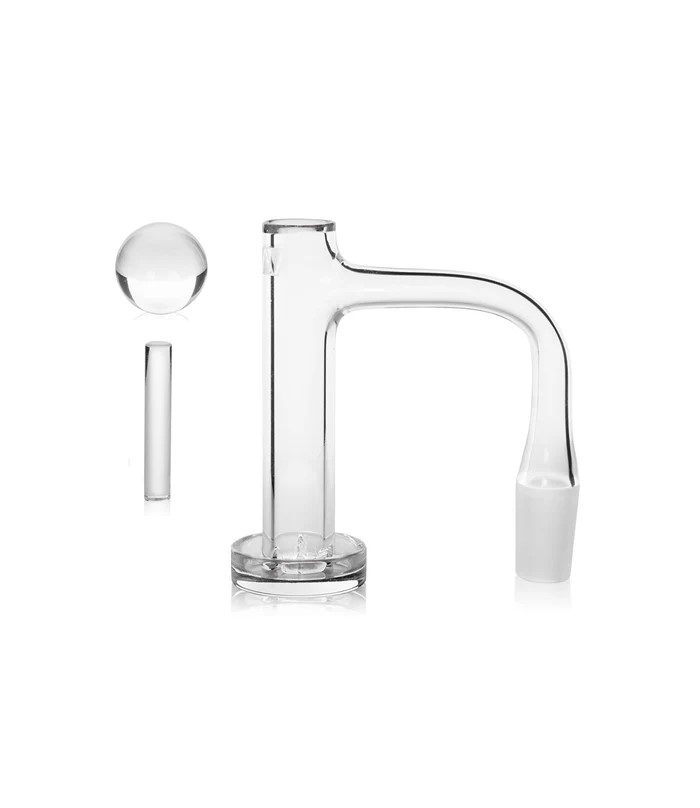 Grav - 14mm 90 Degree Quartz Control Tower Banger Set