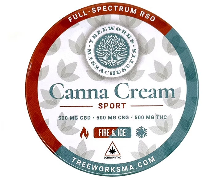 Treeworks 1:1:1 Canna Cream Pro Sport Body Rub 500mg (THC:CBD:CBG)