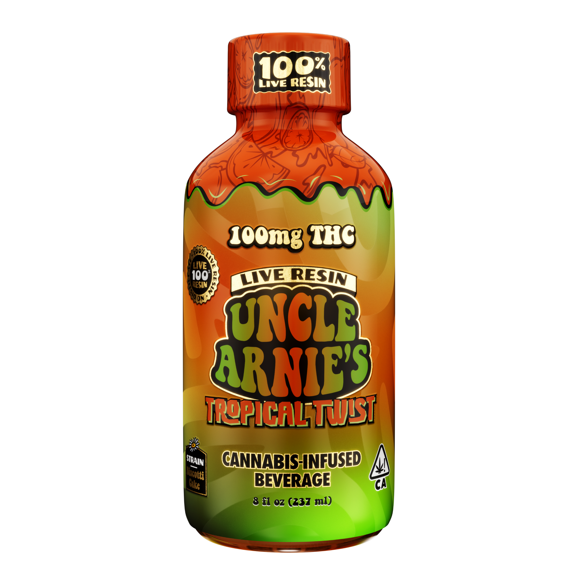 Uncle Arnie's | Live Resin Beverage | Tropical Twist | 100mg