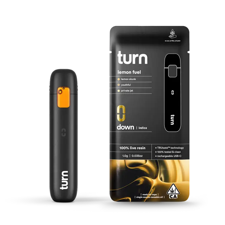 Turn - Lemon Fuel Turn Down Live Resin Disposable 1g