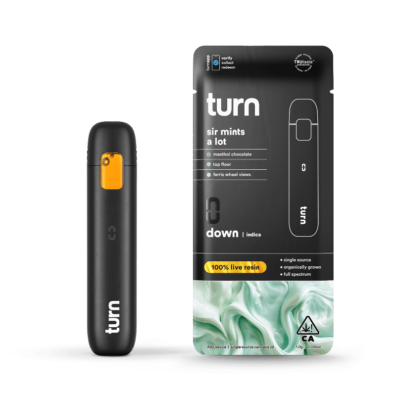 Turn - Sir Mints A Lot Turn Down Live Resin Disposable 1g