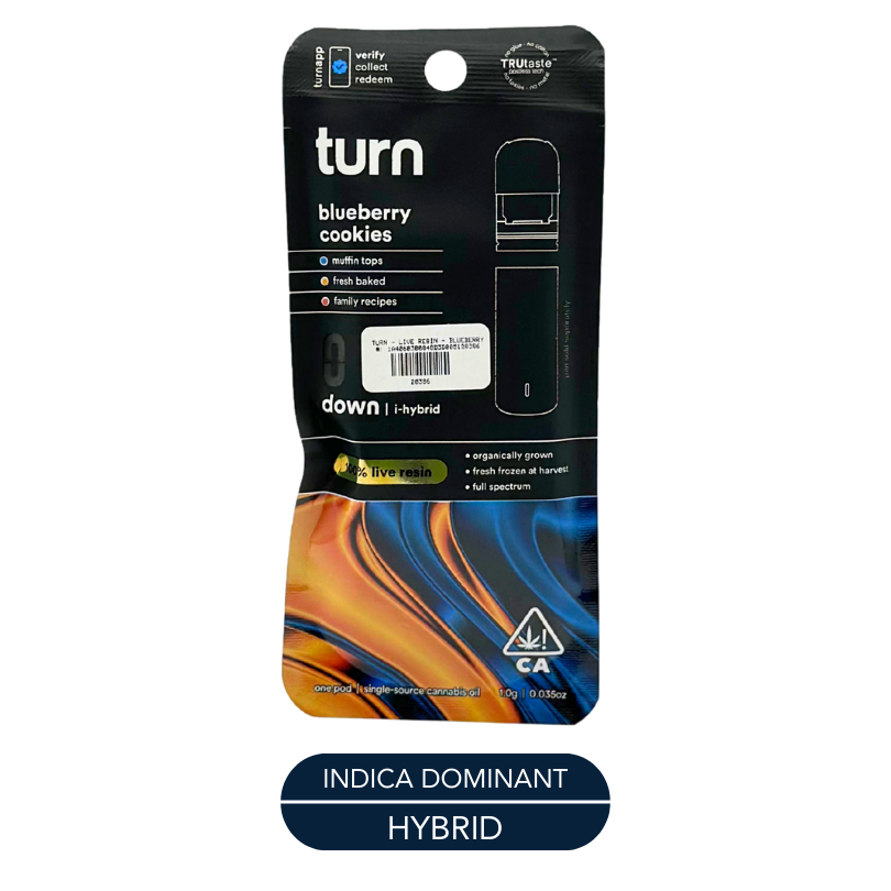 Turn - Live Resin - Blueberry Cookies - Vape Pod - 1.0g