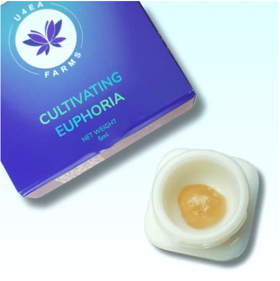U4EA x Sweetgrass Papaya Splash 1g Live Hash Rosin