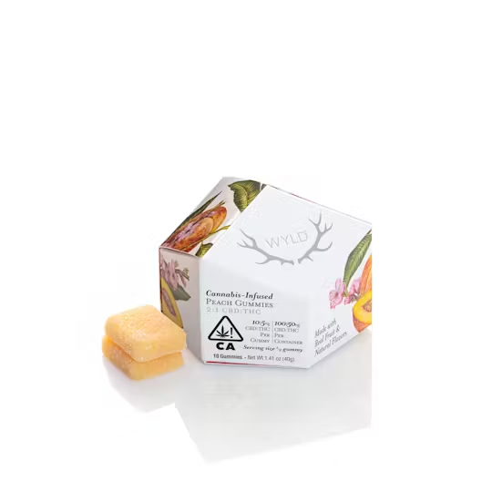 Peach 2:1 CBD + Hybrid Enhanced Gummies 50:25mg