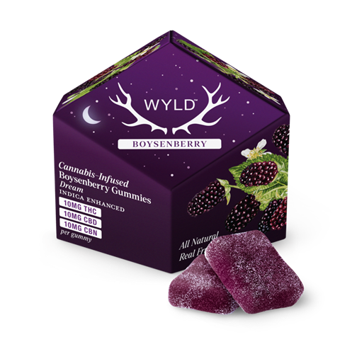 Wyld Gummies Boysenberry CBN 1:1