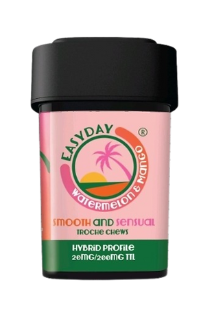 Smooth and Sensual | Watermelon Mango Chews | 200mg THC | 10pk