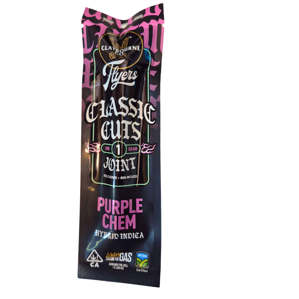 Claybourne Co Flyers Preroll 1g - Purple Chem (IH)