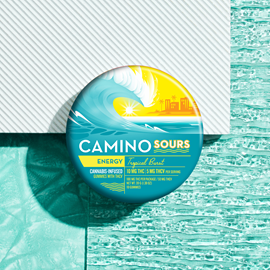 Kiva Camino Sour 10pk Gummies Tropical Burst THCV 2:1