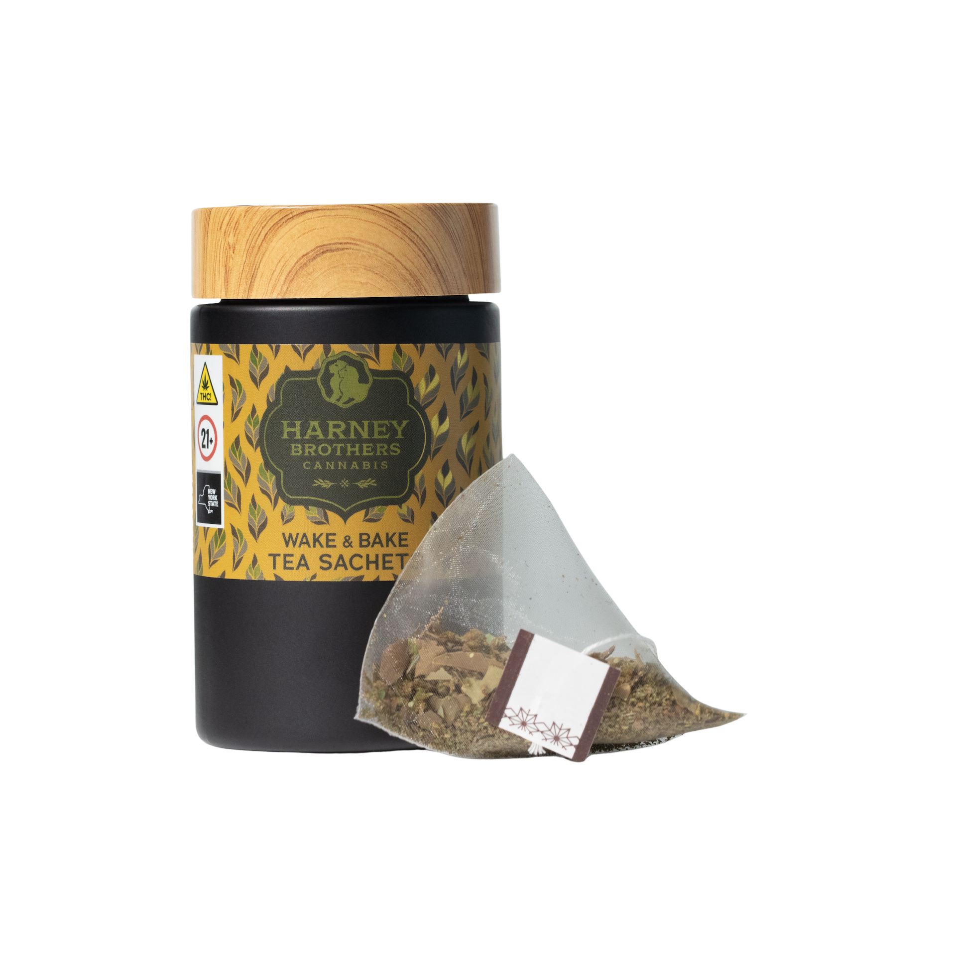 Harney Brothers | Wake & Bake Hot Tea Sachets 5pk | 50mg