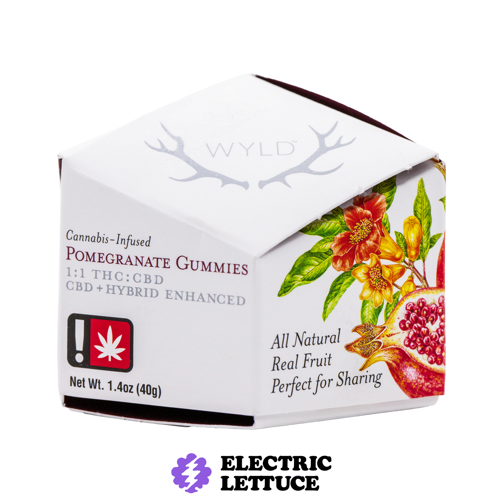 Wyld 1:1 THC:CBD Pomegranate Gummy 100mg