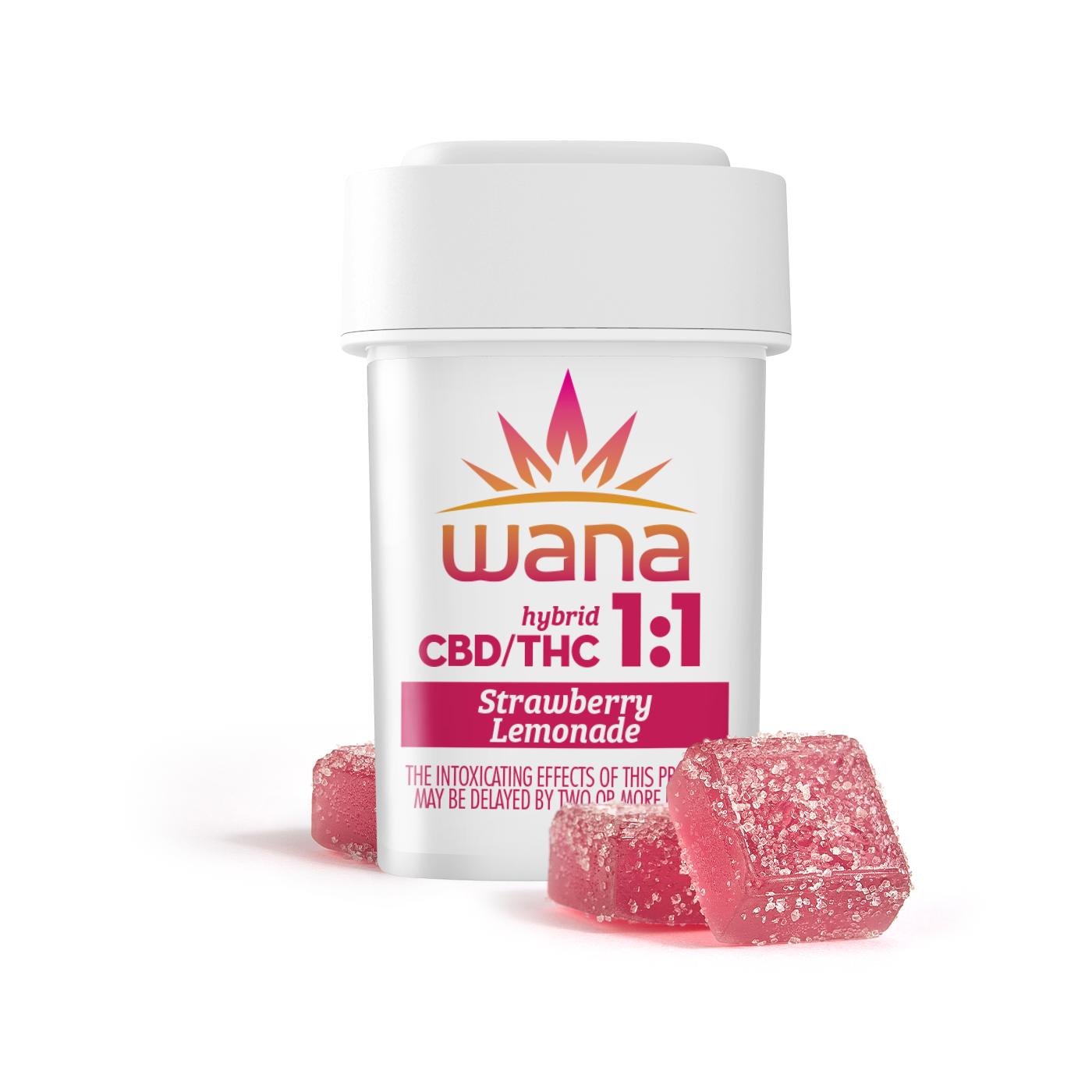 Edibles | Wana | Strawberry Lemonade | 1:1 CBD:THC 10pk