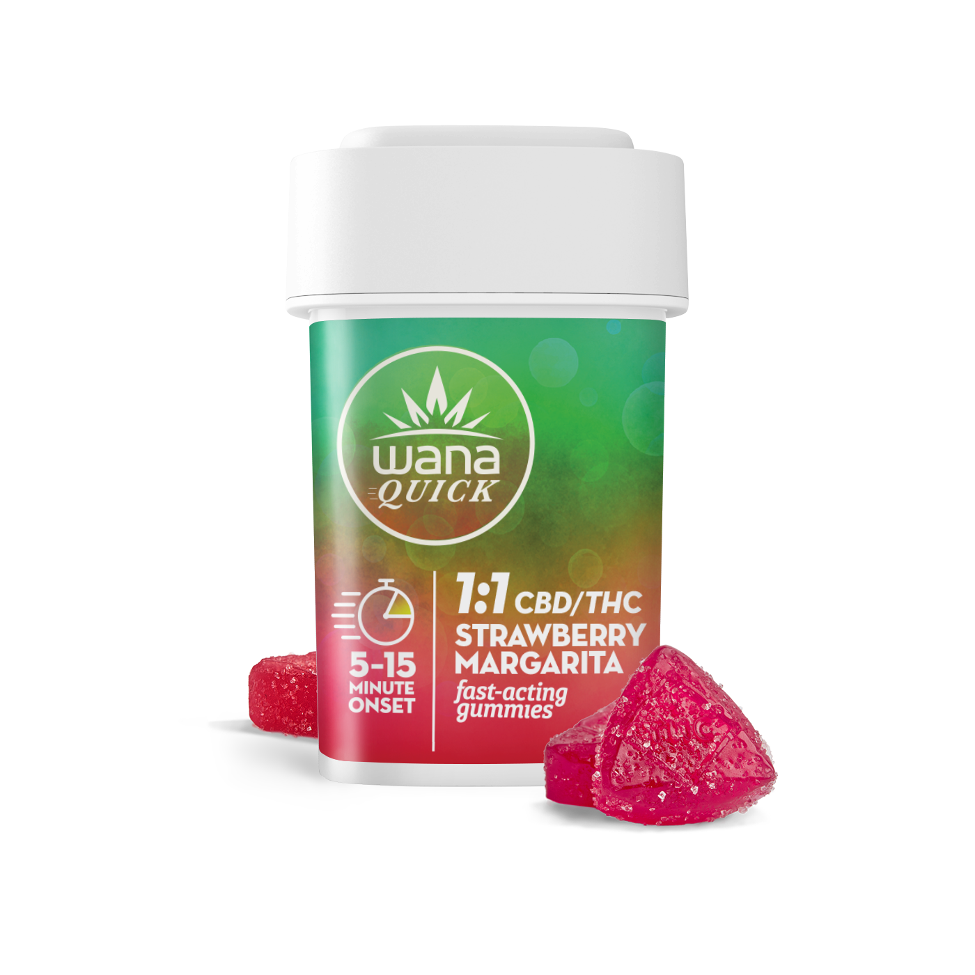 Strawberry Margarita Fast-Acting 1:1 Gummies | 20pk | 100mg