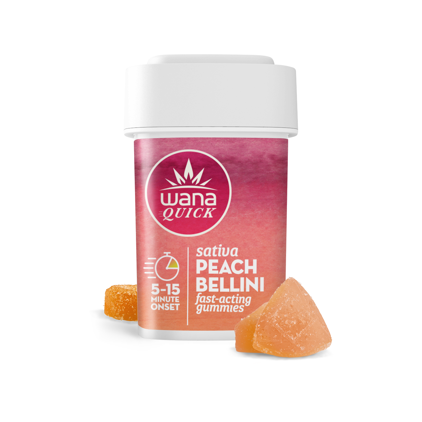 Peach Bellini Fast-Acting Sativa Gummies | 20pk | 100mg