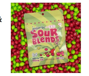 Joybombs 1:1 Sour 100mg 40pk (THC:CBD)
