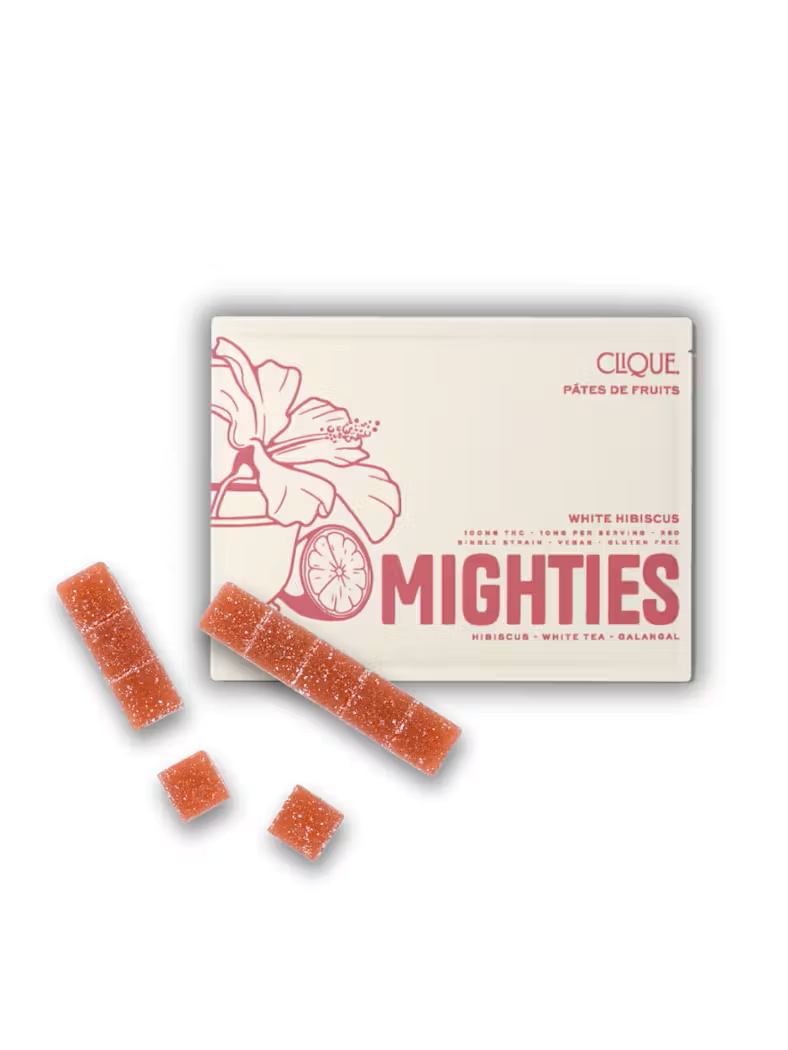 Clique | White Hibiscus Mighties | Pates De Fruits | 100mg/2pk