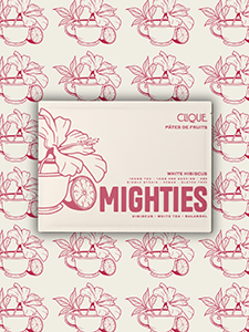 Clique Mighties 2pk RSO Gummies 100mg White Hibiscus