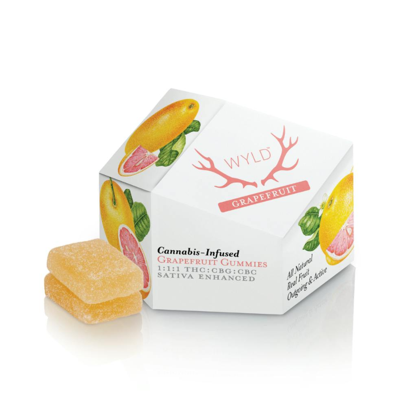 Wyld - Grapefruit Gummies 1:1:1 THC:CBC:CBG 100mg
