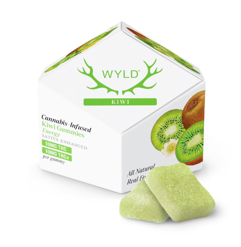 WYLD Kiwi 1:1 THC:THCv Sativa Gummies 100mg