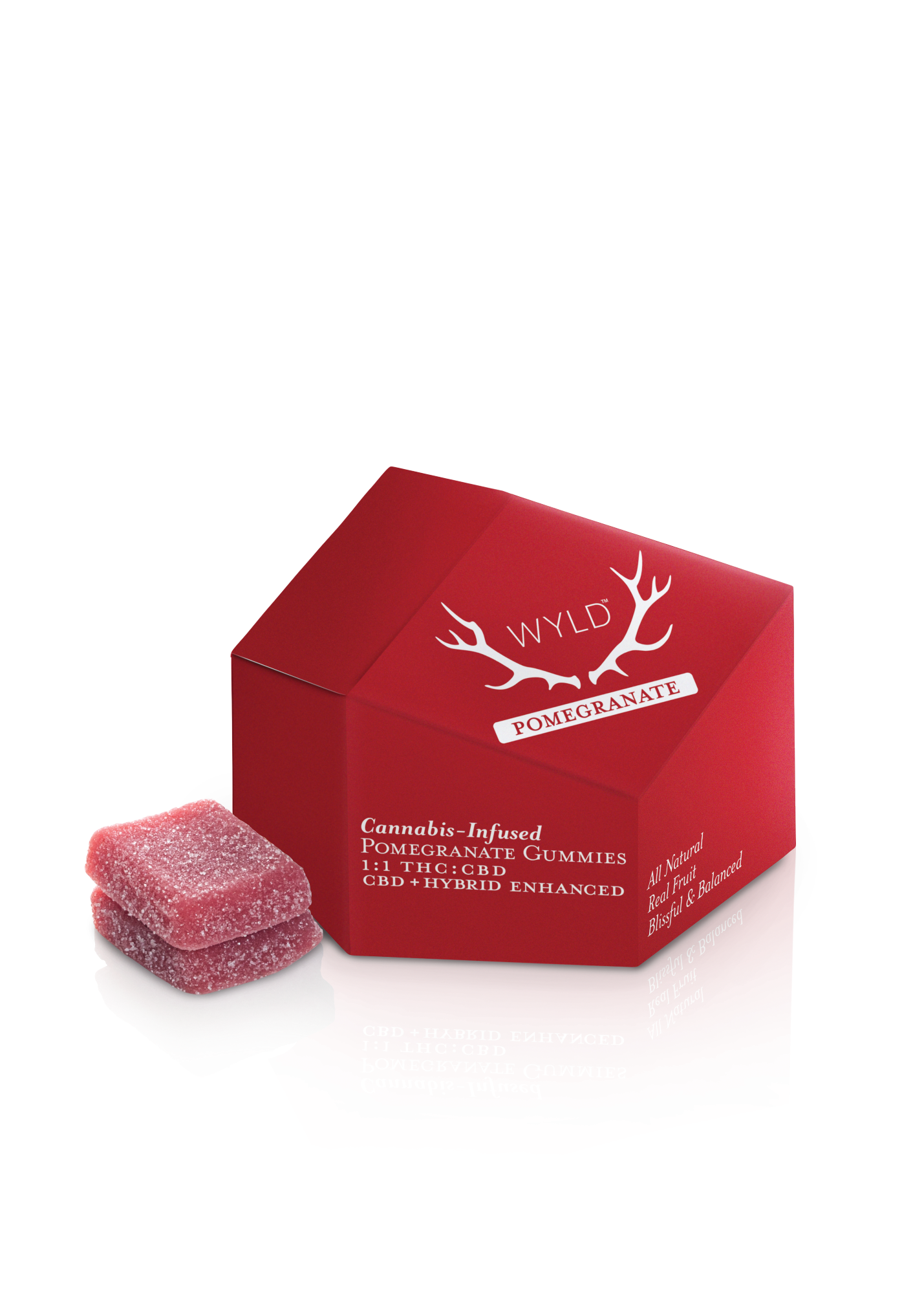 Pomegranate 1:1 THC:CBD | 10pk - 100mg | Edibles | Wyld | Molly