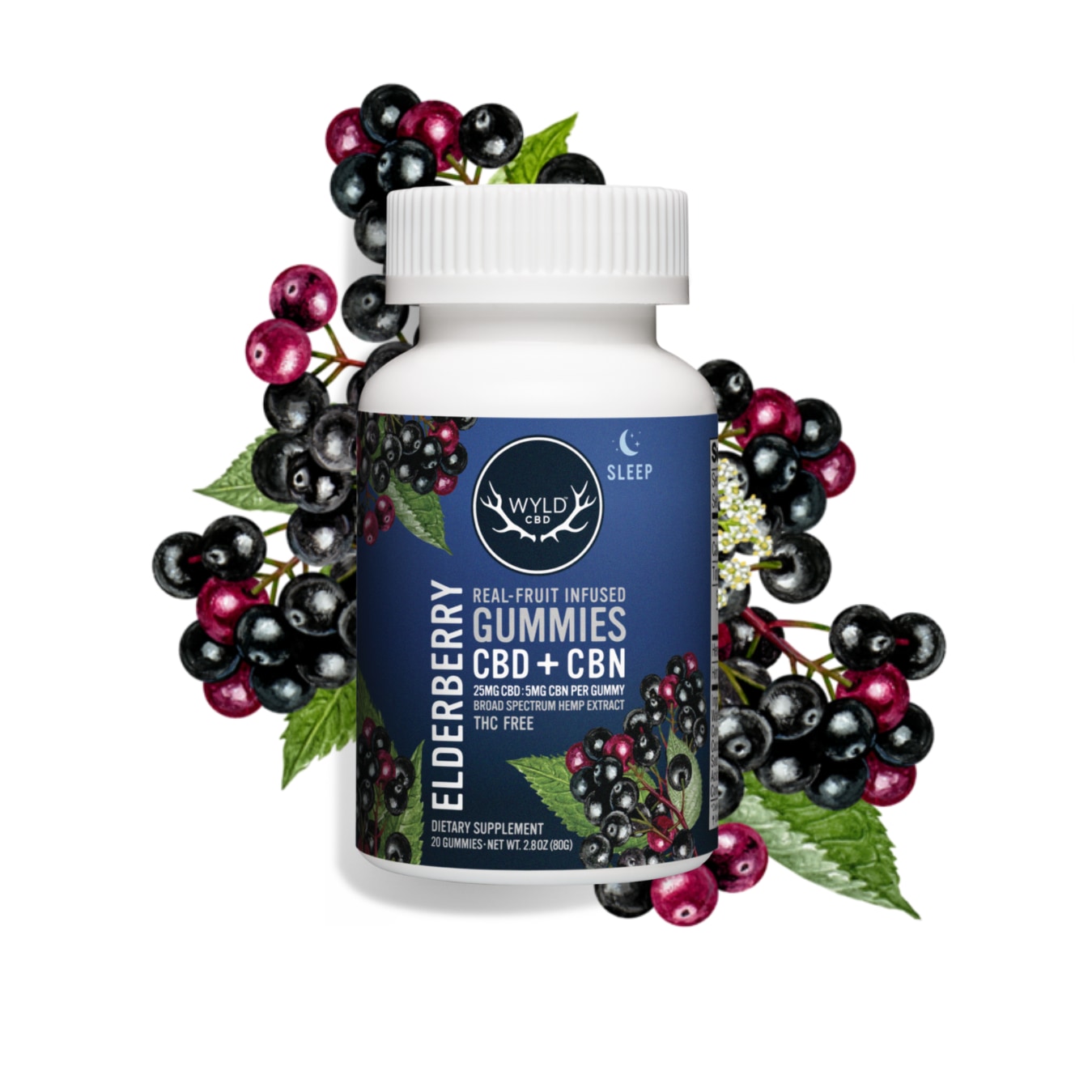 Wyld HEMP Elderberry 5:1 CBN 20pk