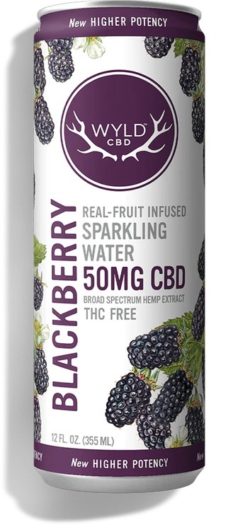 Wyld | CBD Sparkling Water 50mg | Blackberry