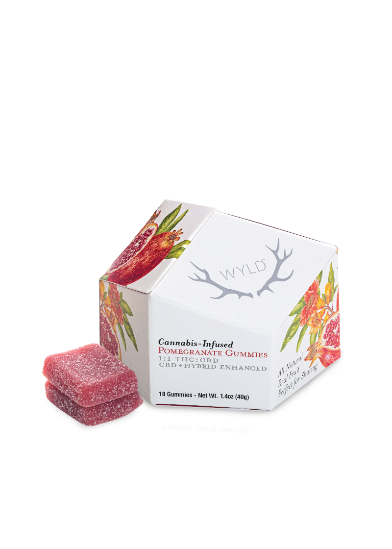 Pomegranate 1:1 CBD + Hybrid Enhanced Gummies | 100mg