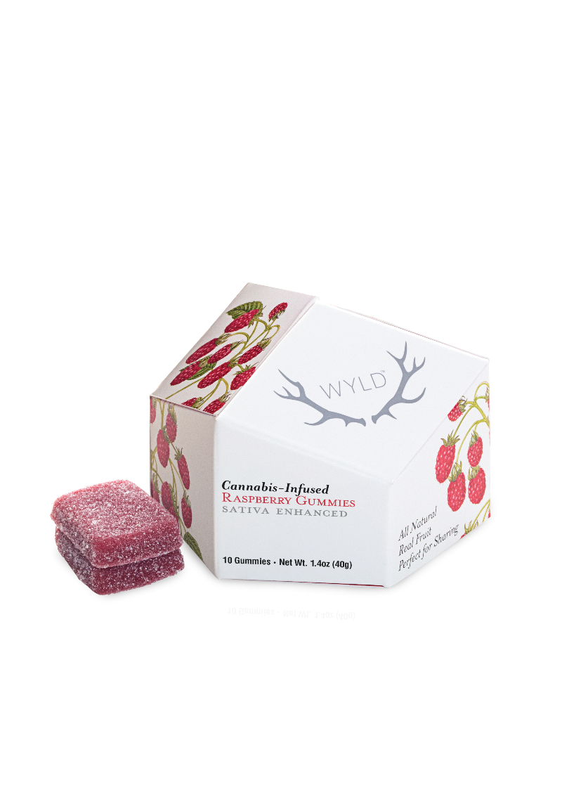 Raspberry Sativa Enhanced Gummies | 100mg
