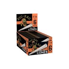 ZIG-ZAG ULTRA THIN CONES 1 1/4 IN, 6 PACK