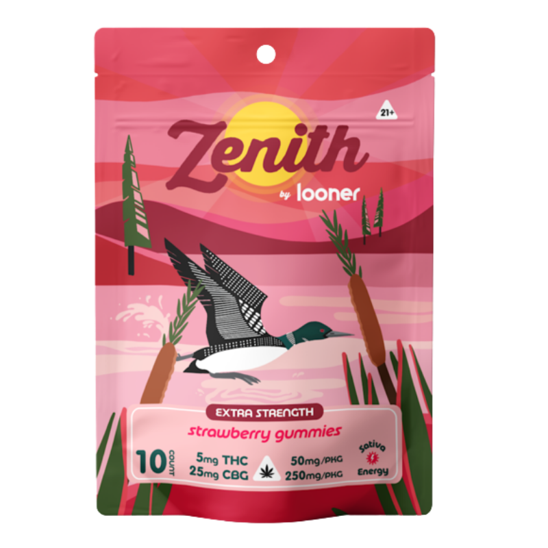 Zenith Gummies | Strawberry | 5mg THC 25mg CBG | 10 count