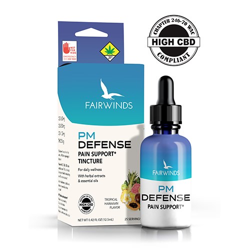 Fairwinds | PM Defense | Tincture | DOH | 1200mg CBD : CBG : CBN : THC