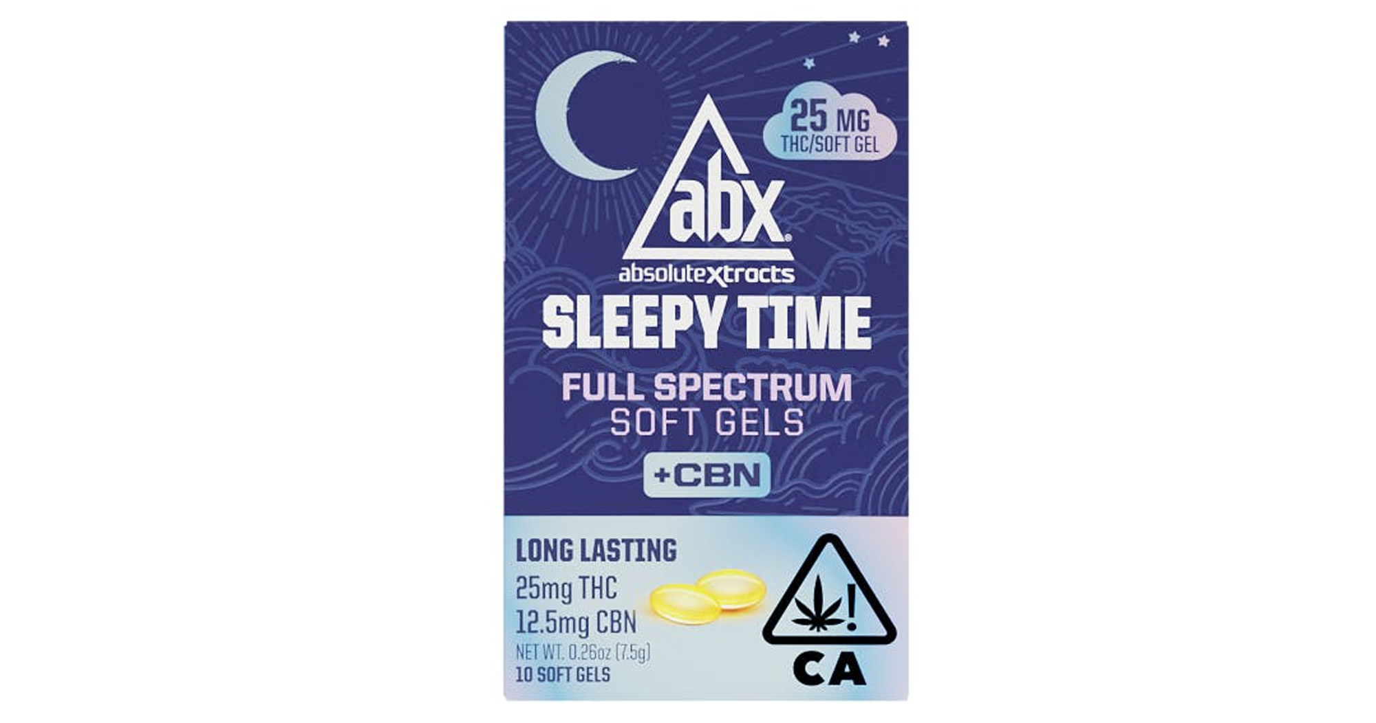 ABX 25mg Sleepy Time Solventless + CBN Soft Gels 10ct San Diego