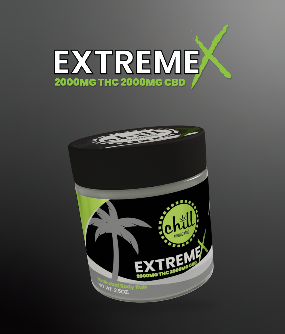 Extreme X 1:1 THC:CBD Body Rub | Chill Medicated | 2000mg