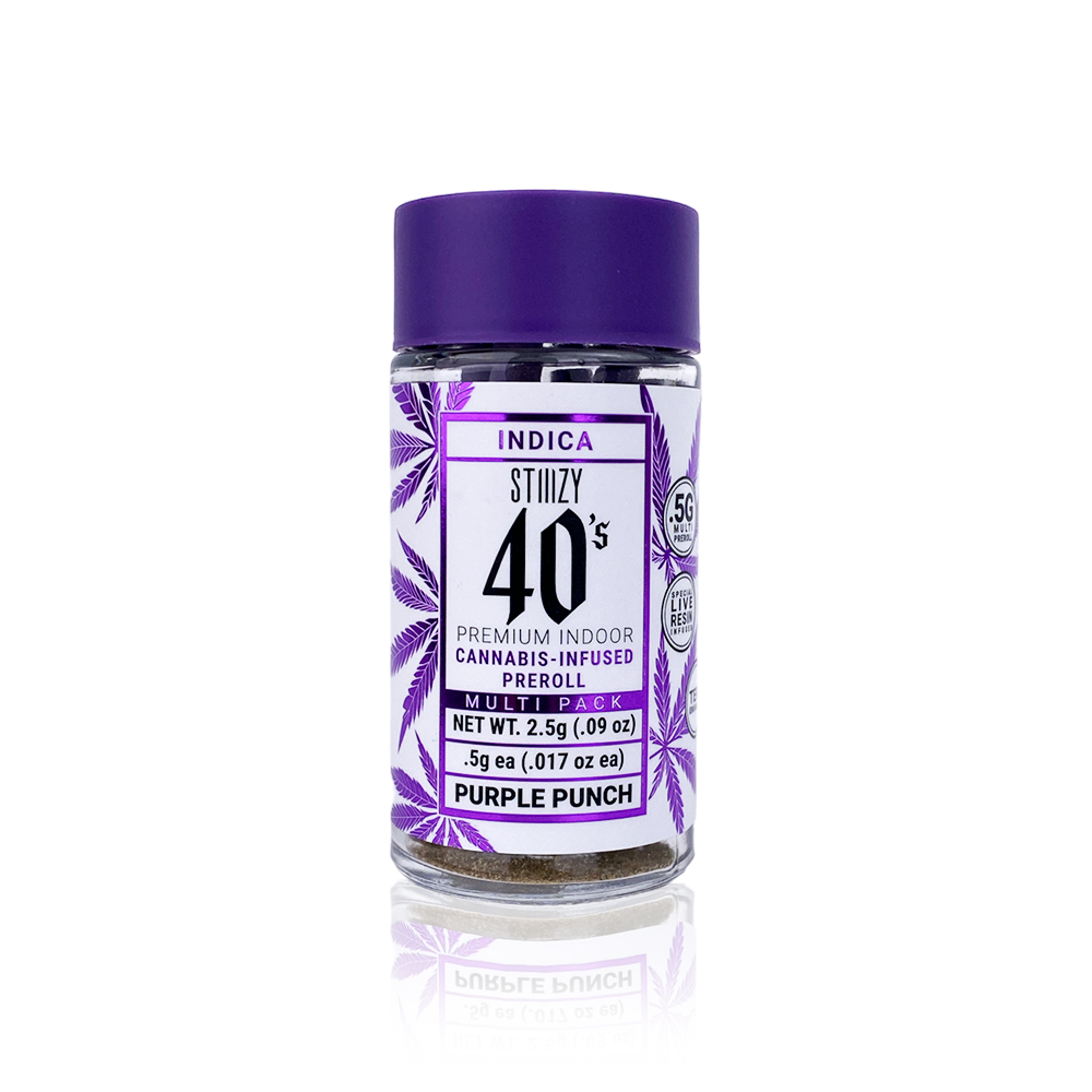 STIIIZY - Infused Preroll - Purple Punch - 40's Mini Joints - 5-Pack - 2.5G