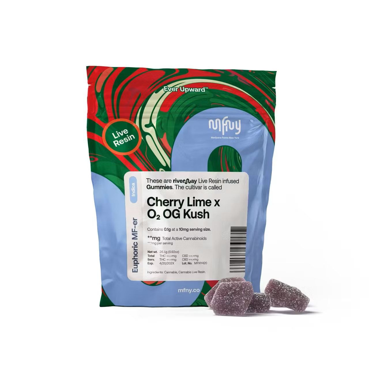 MFNY | Cherry Lime x O2 OG Kush | Live Resin Gummies | 100mg