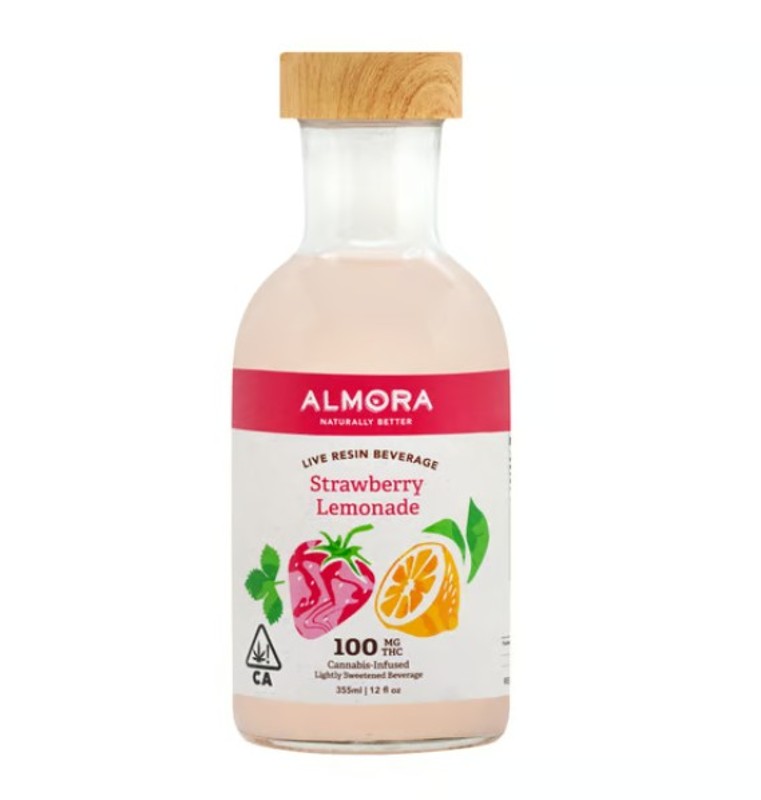 Almora Farm Strawberry Lemonade Beverage THC 100mg 12oz