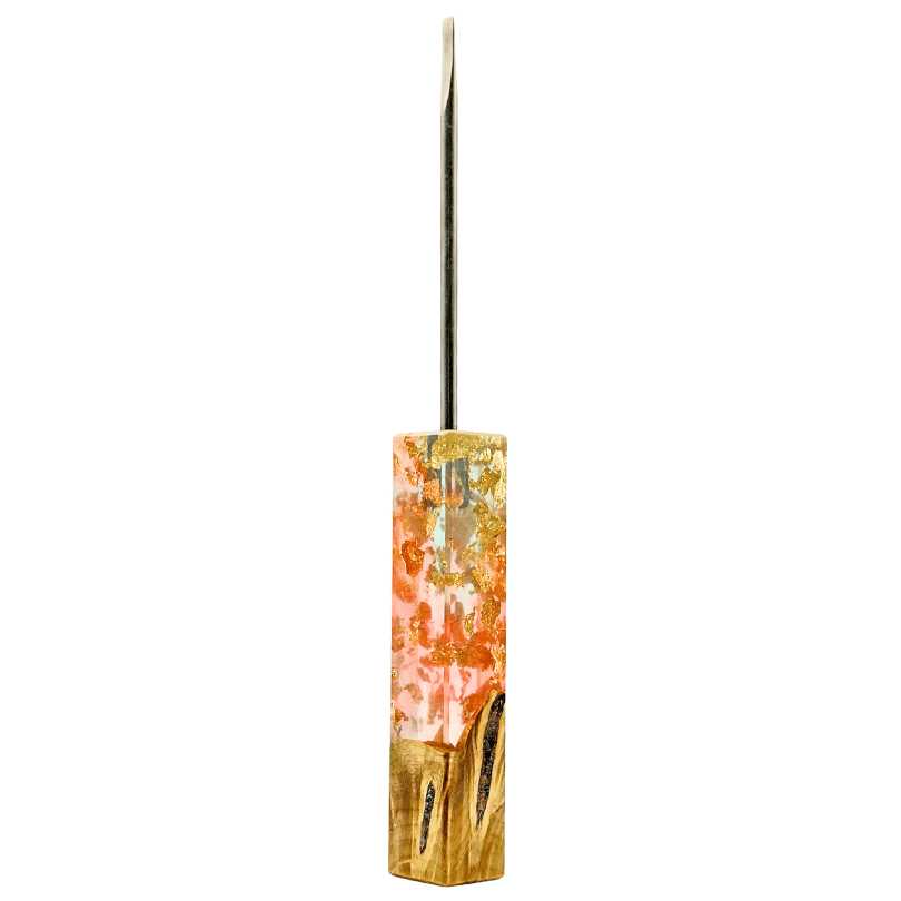 Dunkin Dabbers - Full Size 6 1/8 Pourcasso Gold Leaf Burl - Dab Tool